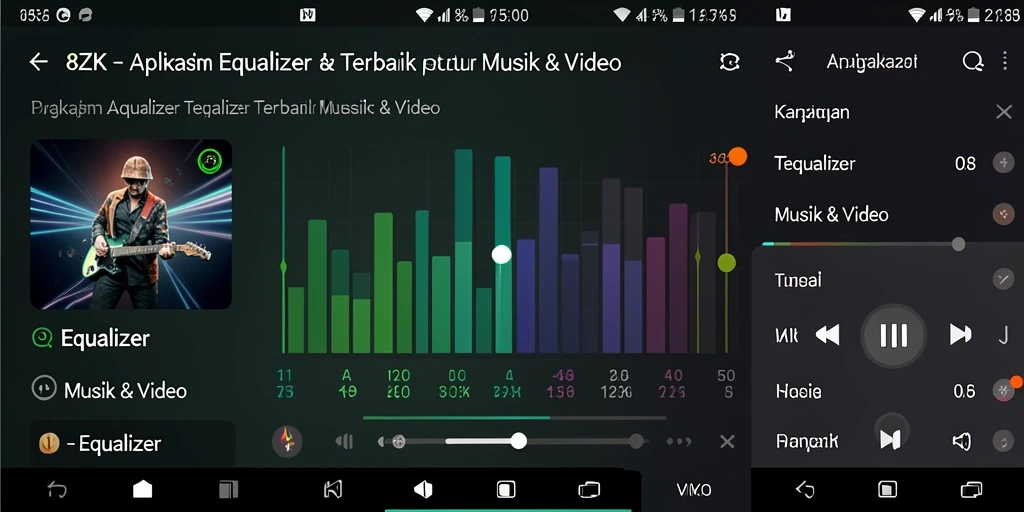 Antarmuka aplikasi 8ZK untuk kontrol Equalizer yang mudah dan intuitif.