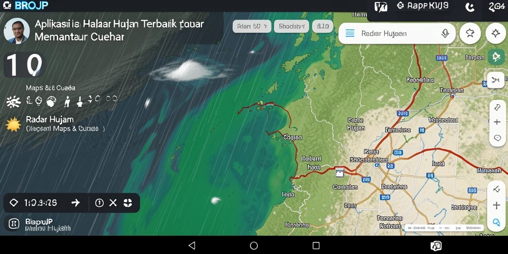 Tampilan antarmuka aplikasi BROJP yang menampilkan data cuaca terkini.