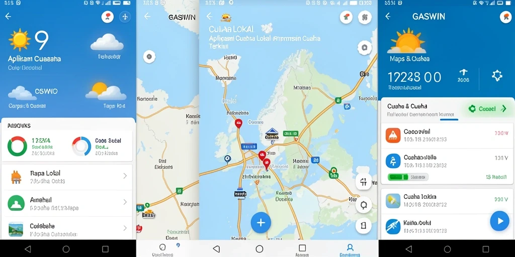 Tampilan antarmuka GASWIN yang informatif dan mudah dinavigasi untuk cuaca lokal.