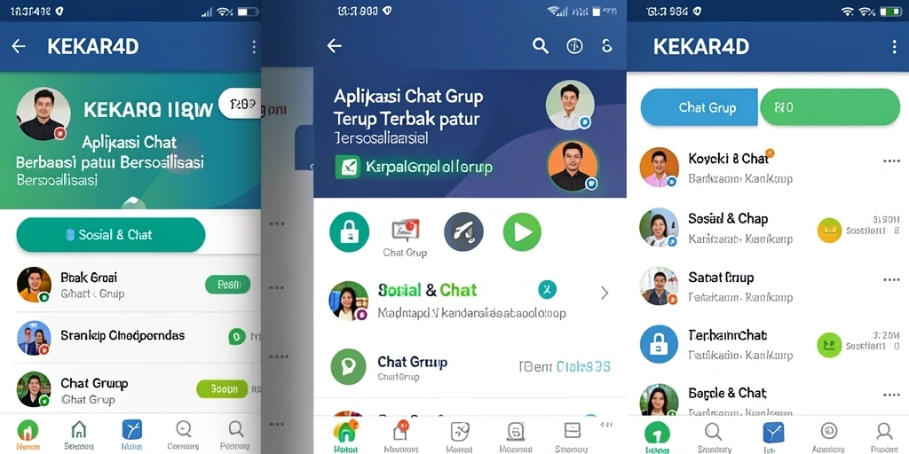 Antarmuka aplikasi KEKAR4D yang menampilkan fitur Chat Grup yang interaktif.