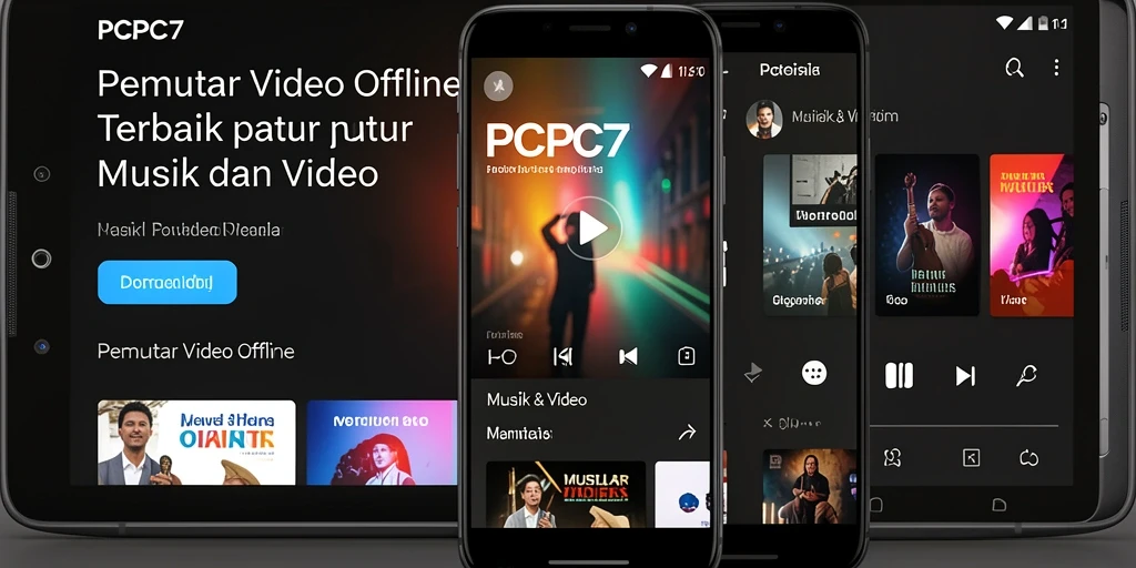 Tampilan antarmuka utama aplikasi Pemutar Video Offline yang sederhana dan intuitif.